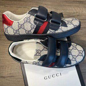 Brand New GUCCI Children's Size 30 Velcro Ace Sneaker